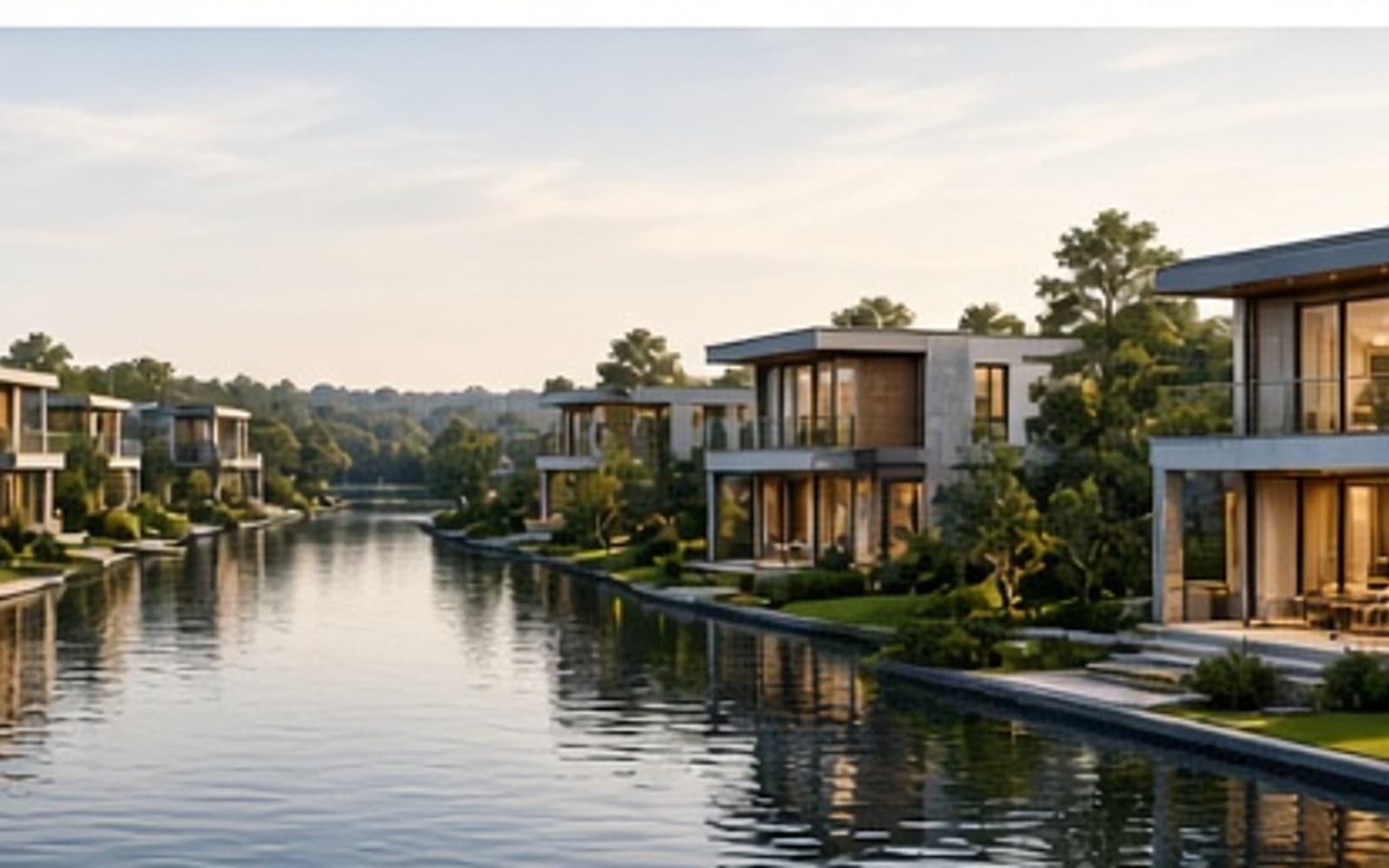 Casas de alto padrão à beira do lago do condomínio em Xangri-lá